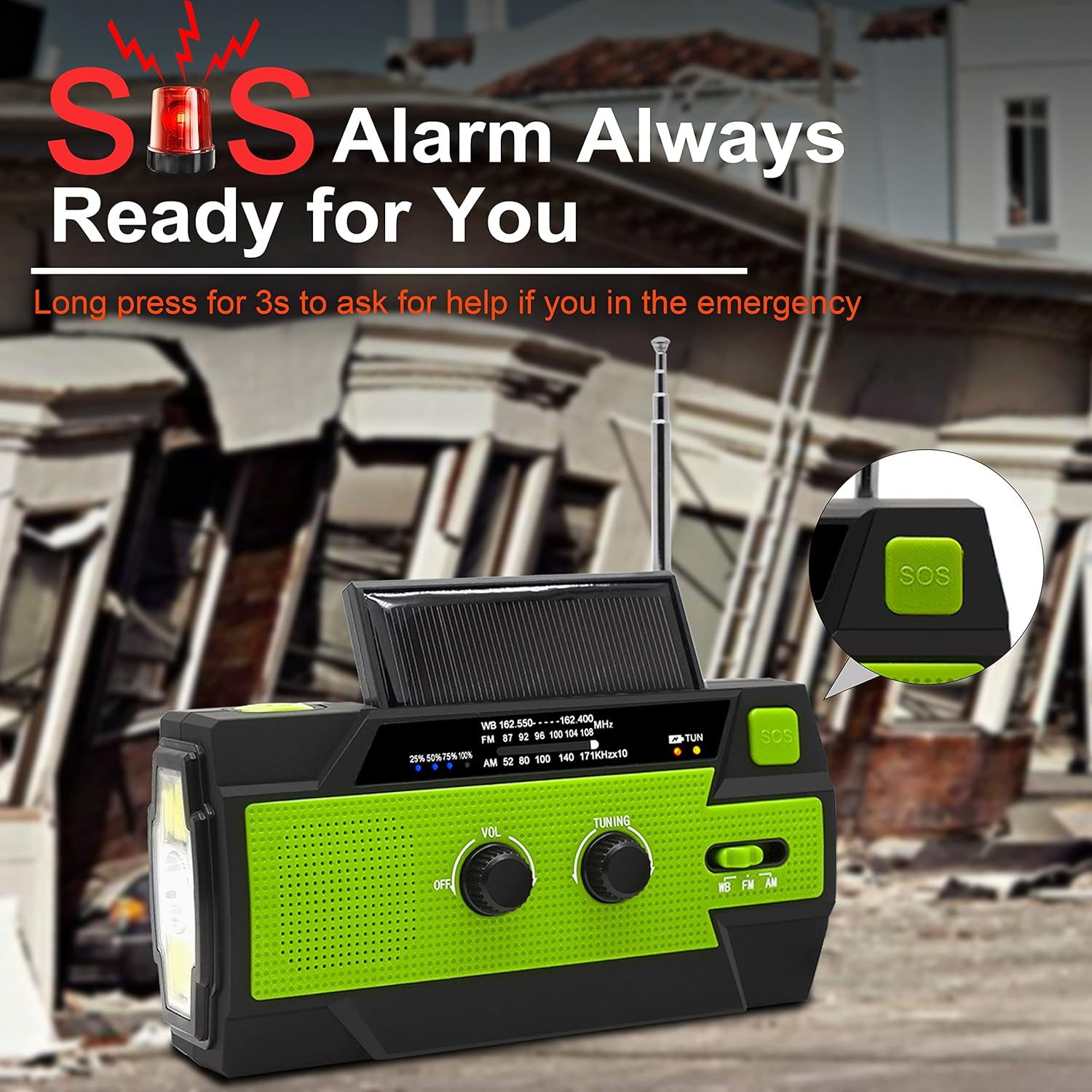 RunningSnail emergency radio SOS alarm feature - View 3